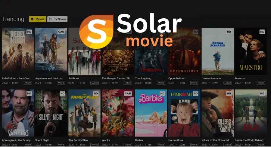 Solarmovie watching movies and TV series banner